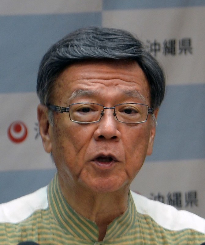 沖縄県の翁長雄志知事=佐藤敬一撮影