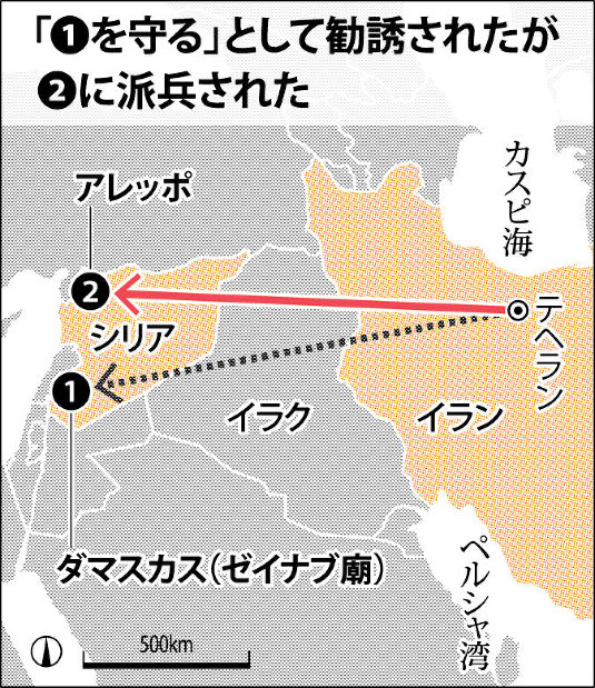 「(1)を守る」として勧誘されたが(2)に派兵された