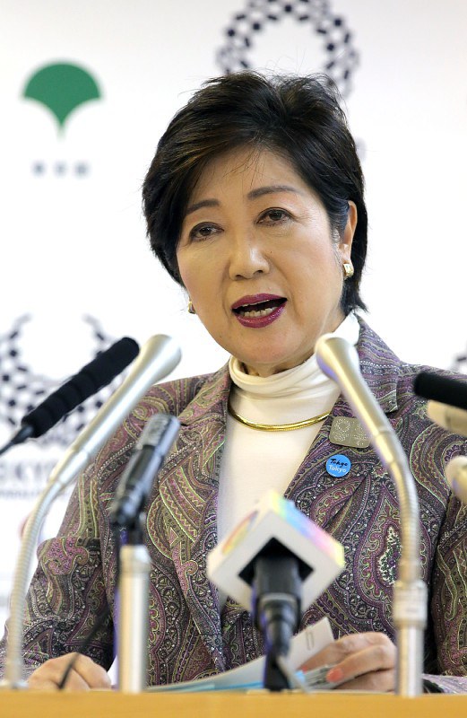 定例記者会見で話す小池百合子知事=都庁で、宮武祐希撮影