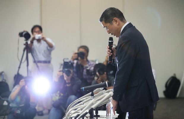 日産の西川広人社長=2017年10月19日、小出洋平撮影