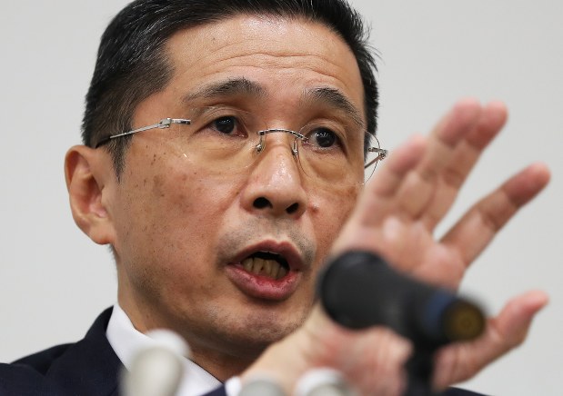 日産の西川広人社長=2017年10月19日、小出洋平撮影