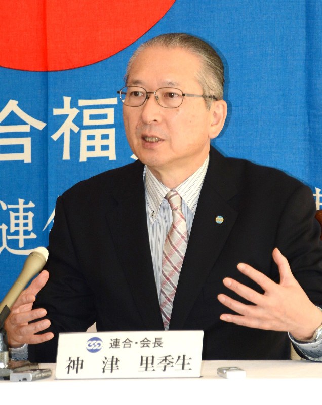 今後の野党のあり方について考えを述べる連合の神津里季生会長=福井県坂井市で2017年10月26日午前9時9分、岸川弘明撮影