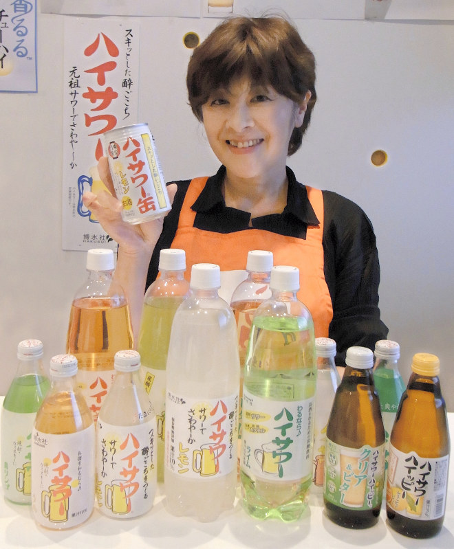 ハイサワーと博水社3代目社長の田中秀子氏