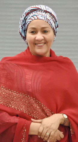 アミーナ・モハメッドさん＝久野華代撮影