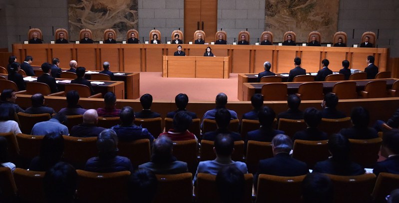 NHK受信料に関する初判断を示した最高裁大法廷=6日、竹内紀臣撮影