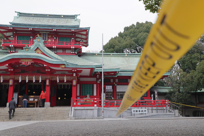 殺傷事件が起きた富岡八幡宮=東京都江東区で2017年12月8日午後0時47分、和田大典撮影