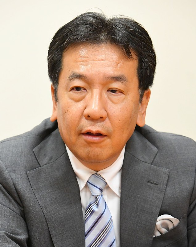 立憲民主党の枝野幸男代表=川田雅浩撮影