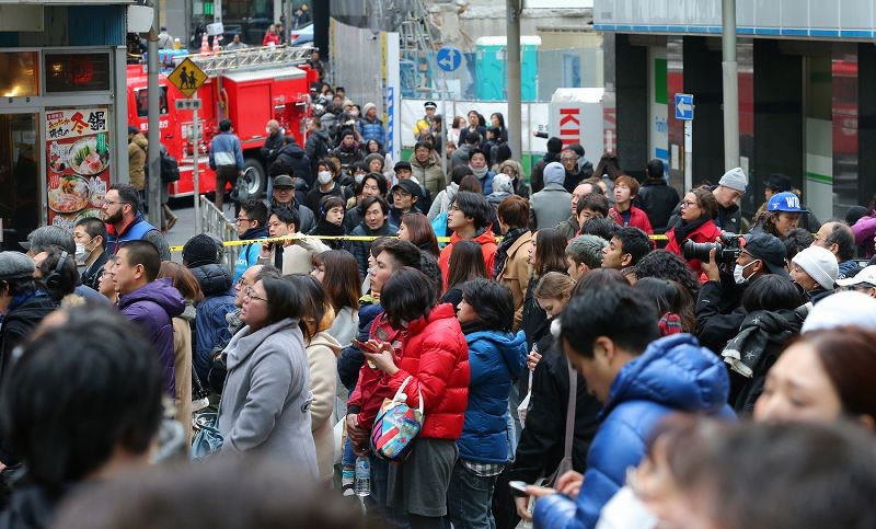 火災 渋谷センター街のビルから出火 写真特集8 10 毎日新聞