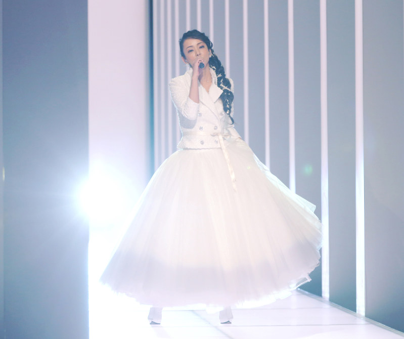 第68回NHK紅白歌合戦に特別出演した安室奈美恵さん=NHK提供(写真は30日のリハーサル時のもの)