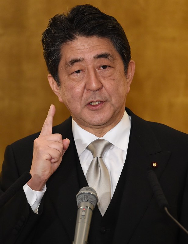 年頭会見に臨む安倍晋三首相=三重県伊勢市で2018年1月4日午後2時26分、木葉健二撮影