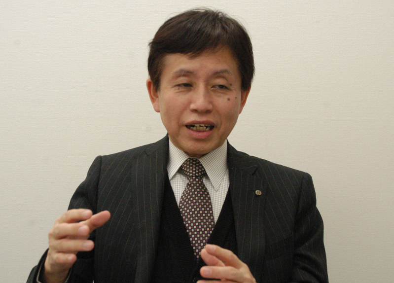 受験の心構えを説く石原賢一部長=東京都内で2017年12月22日、浜名晋一撮影