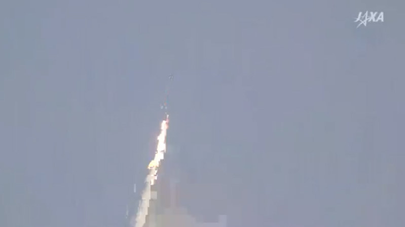 打ち上げられた「SS520」5号機=宇宙航空研究開発機構(JAXA)ホームページより