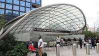 地下鉄７号線の１駅延伸で新設された３４丁目・ハドソンヤード駅の入り口（写真は筆者撮影）