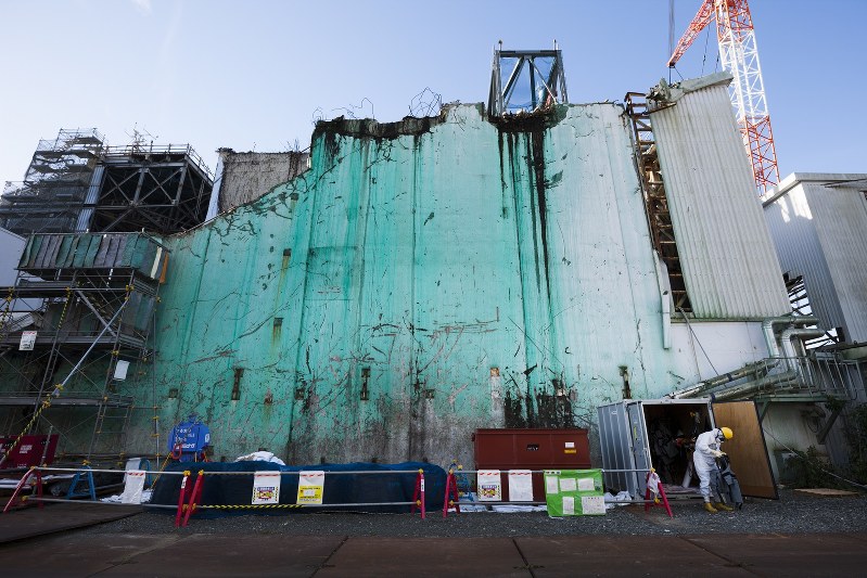 事故の痕跡が色濃く残る福島第1原発3号機=2016年9月、東京電力提供、西澤丞さん撮影