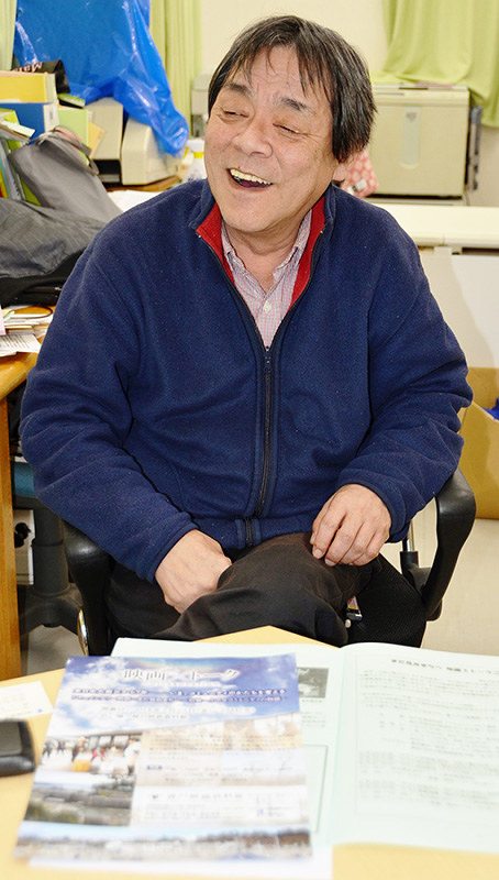 復興まちづくりへの思いを語る河合節二さん=神戸市で、井上元宏撮影