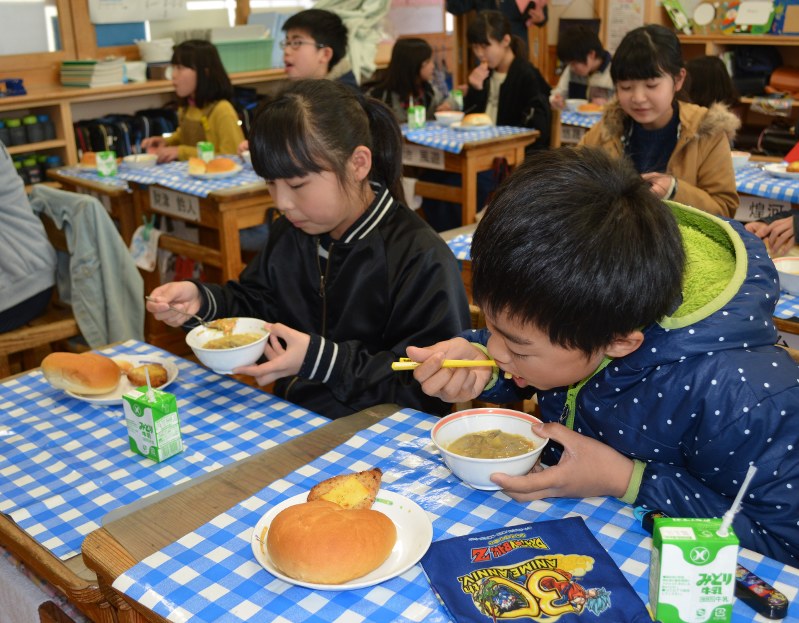 お代わり続出で大好評だったジビエ給食