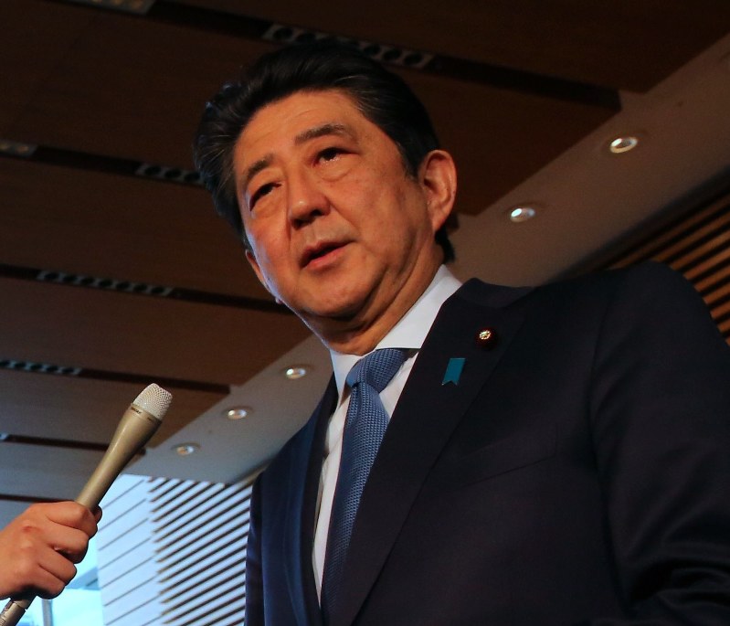 安倍晋三首相＝長谷川直亮撮影