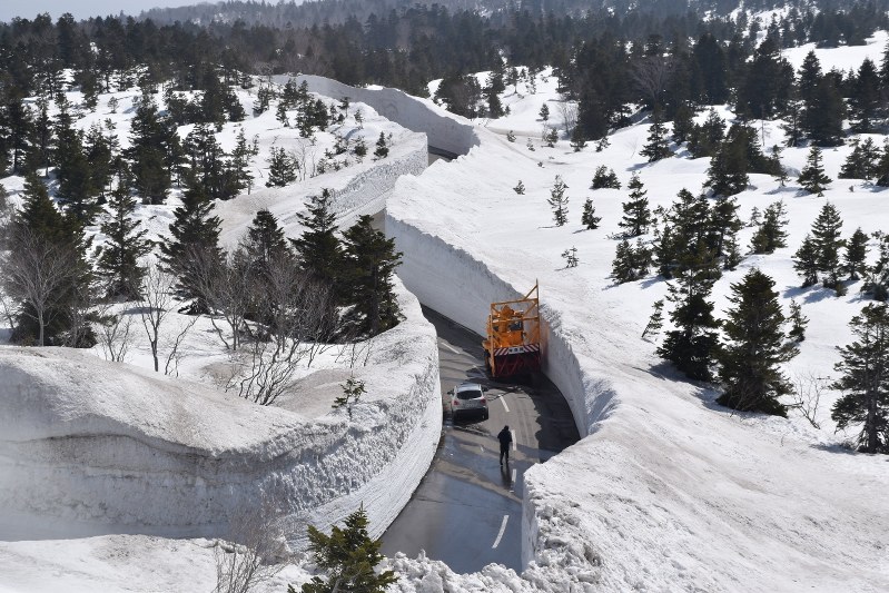 雪の回廊：姿現す…高さ7m以上の壁も 青森、除雪終了 [写真特集1/4