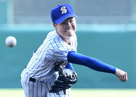 甲子園タオル 松山聖陵高校 平安山陽 ライブ】松山聖陵高校のエース