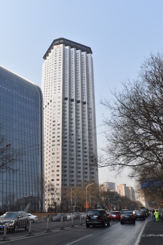 CITIC本社が入る北京市中心部の高層ビル=赤間清広撮影