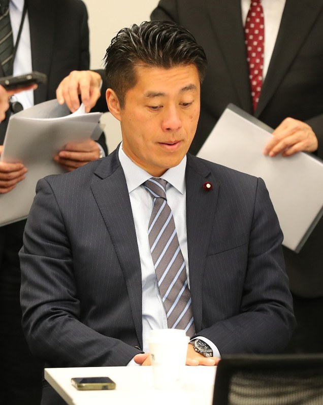 細野豪志氏=2018年1月26日、長谷川直亮撮影