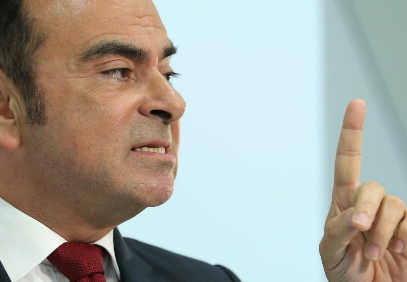 日産自動車のカルロス・ゴーン会長=2015年5月13日、後藤由耶撮影