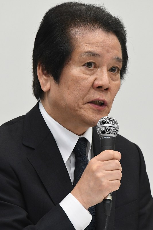 竹内章・三菱マテリアル社長=2018年3月28日、根岸基弘撮影