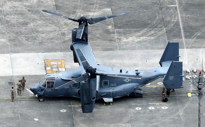 米軍横田基地に着陸したCV22オスプレイ