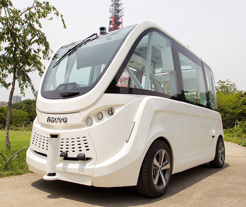 播磨科学公園都市での実証実験に使われる自動運転のEVバス=兵庫県企業庁提供