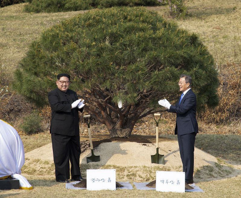 2018年 韓国 北朝鮮 南北首脳会談 記念切手シート 板門店 金正恩 文在寅 2018年 韓国 北朝鮮 南北首脳会談 記念切手シート 板門店 金正恩 文在