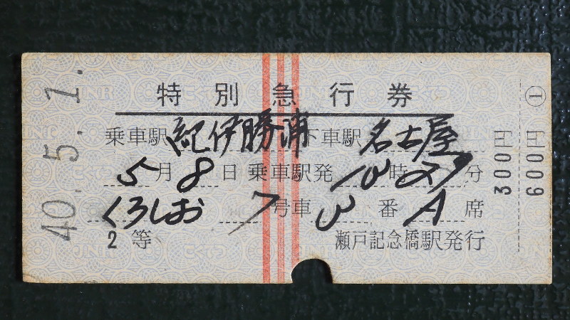 切符のメモリー：特別急行券 | 毎日新聞