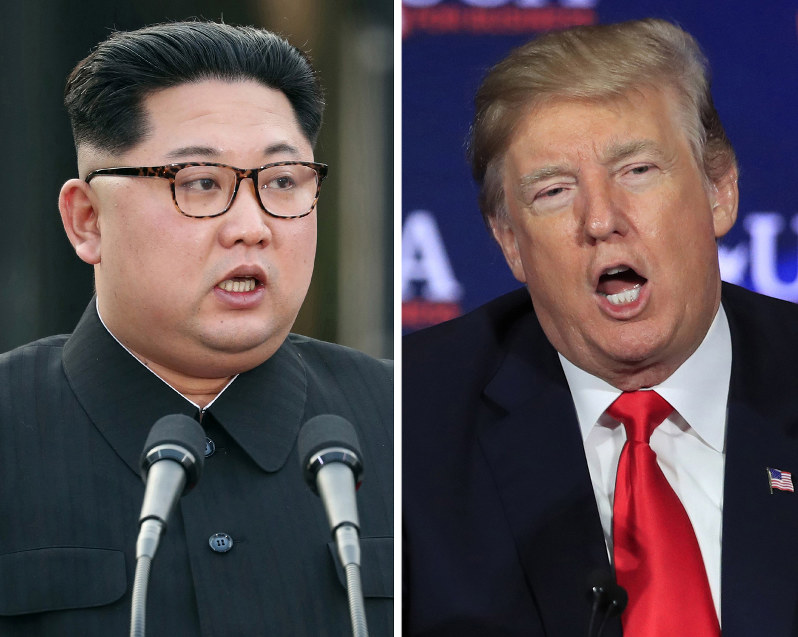【左】北朝鮮の金正恩朝鮮労働党委員長=韓国共同写真記者団撮影【右】トランプ米大統領=AP