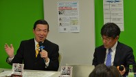 「東芝問題～社外取締役は役割を果たしたか」ゲストの中島茂弁護士（左）と今沢真・経済プレミア編集長