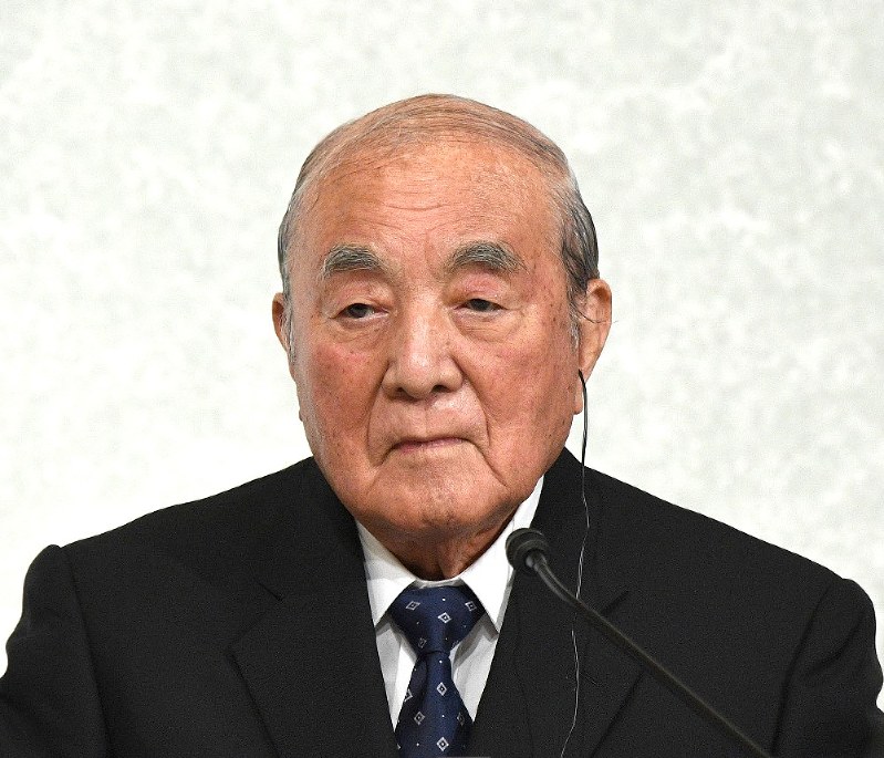 中曽根康弘元首相=丸山博撮影