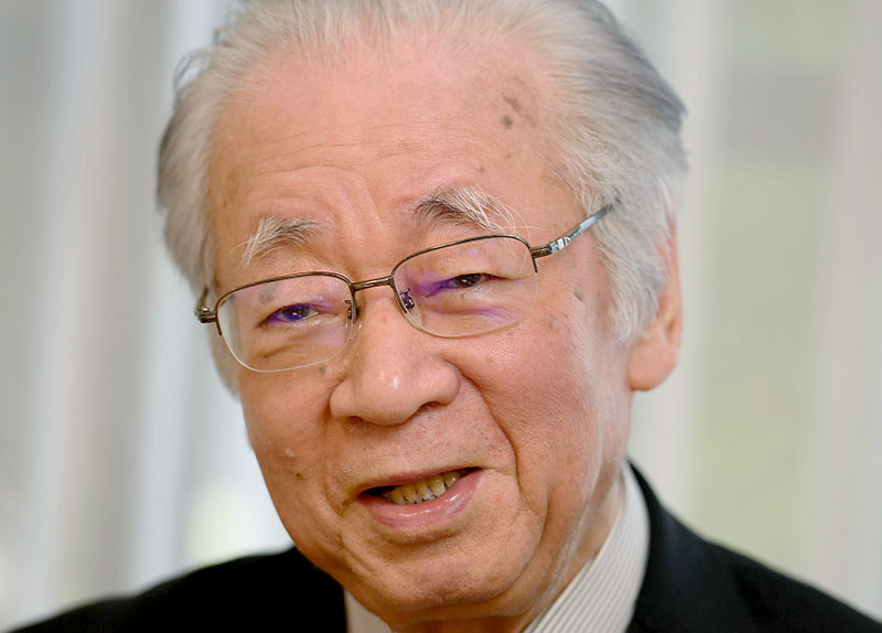 作家の堺屋太一さん=東京都新宿区で、藤井太郎撮影