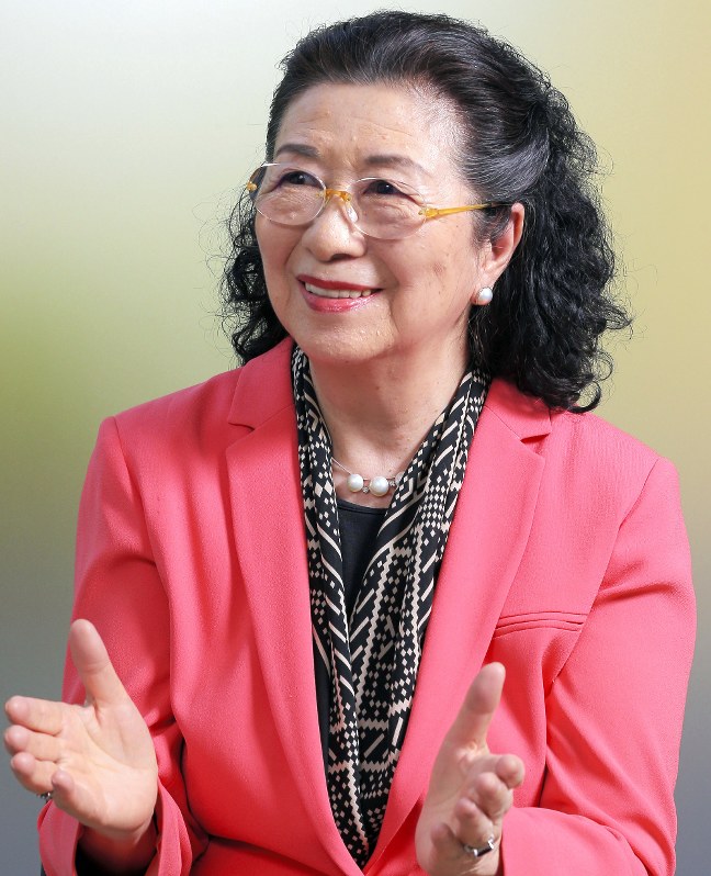 照明デザイナーの石井幹子さん=東京都渋谷区で2018年5月14日、玉城達郎撮影