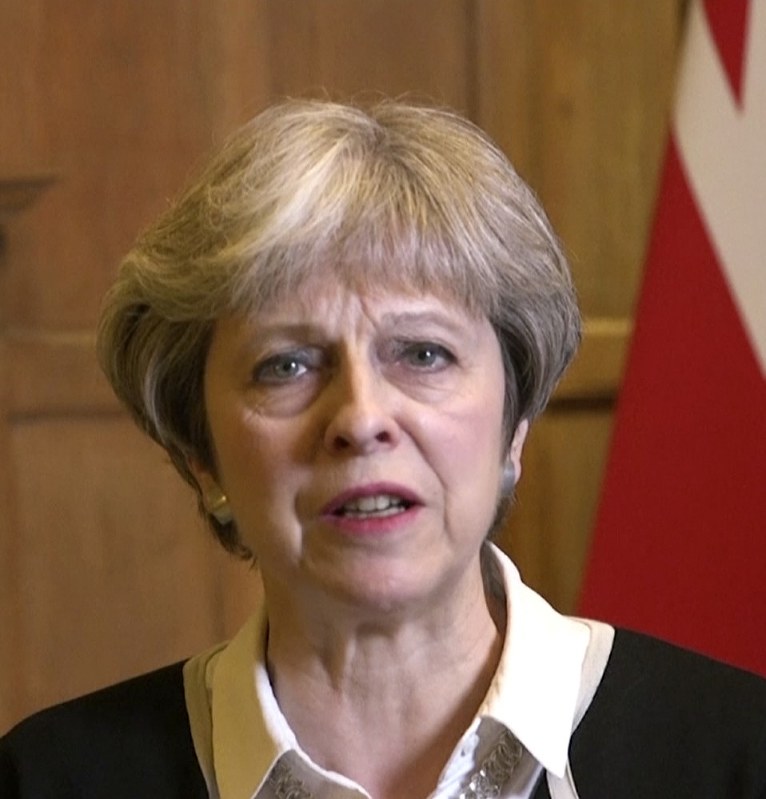 英国のメイ首相=AP