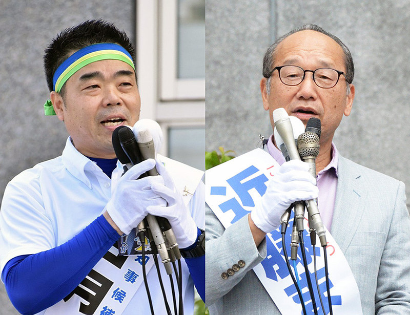 ２０１８知事選 告示 現新２氏 １７日間の熱戦へ ２４日に投開票 滋賀 毎日新聞