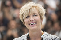In this May 21, 2017 file photo, Emma Thompson poses for photographers during the photo call for the film The Meyerowitz Stories at the 70th international film festival, Cannes, southern France. (Photo by Arthur Mola/Invision/AP)