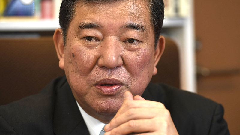 石破茂氏=藤井達也撮影