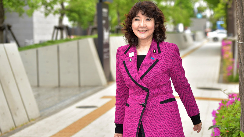 片山さつき氏=藤井達也撮影