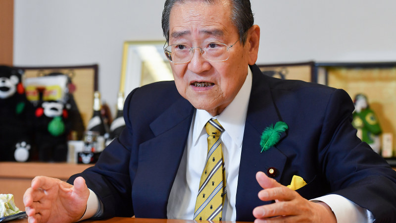 野田毅氏=渡部直樹撮影