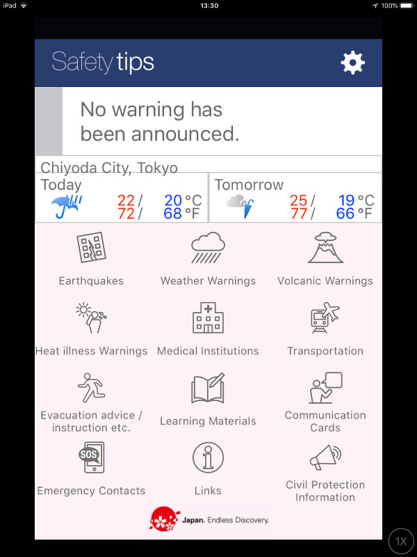 'Safety tips' app provides disaster, emergency info to foreign visitors