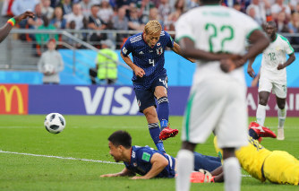 「【2分でわかるロシアW杯】本田同点ゴール」の画像検索結果