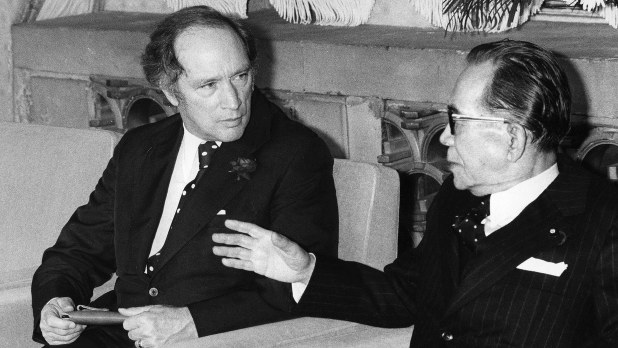 カナダのピエール・トルドー首相(当時)。会談の相手は三木武夫首相=首相官邸で1976年10月21日撮影