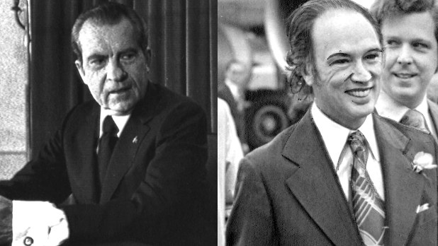 【左】ニクソン大統領【右】ピエール・トルドー首相=いずれも1974年撮影