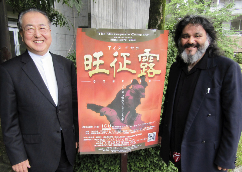 下館和巳さん(左)と秋辺デボさん2018年6月10日、東京都三鷹市の国際基督教大学で明珍美紀撮影