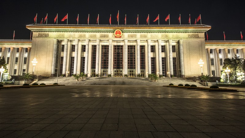 中国・北京の人民大会堂