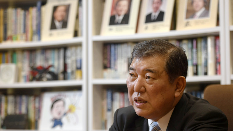石破茂氏=藤井達也撮影