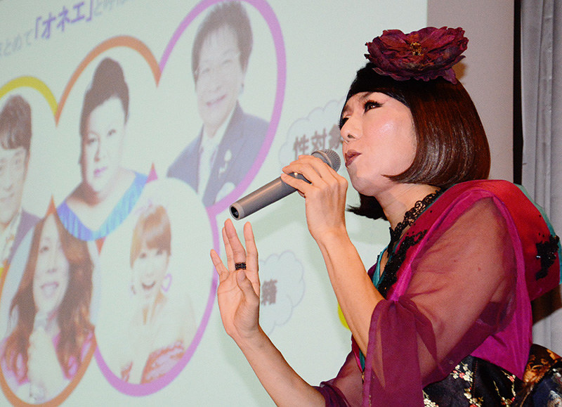性の多様性について語るブルボンヌさん=金沢市で、石川将来撮影